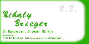 mihaly brieger business card