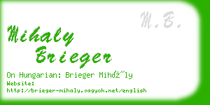 mihaly brieger business card
